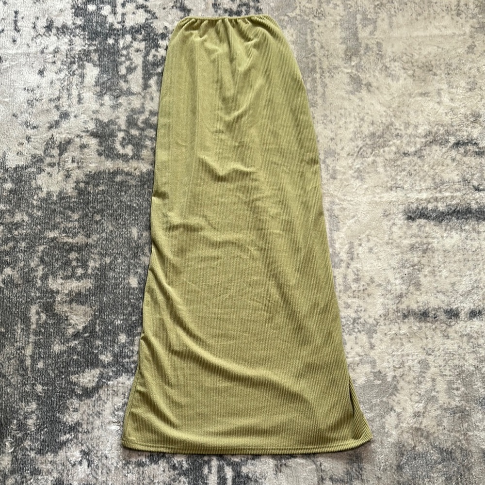Olive Green Maxi Skirt/Dress